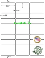3000 Address Labels Amazon FBA Labels 30 Per Sheet 30UP 2.625''x1'' 100 Sheets