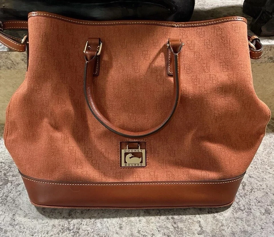 Bolso Bandolera Dooney & Bourke Dome Naranja/Marrón Hombro Foto 2 de 4