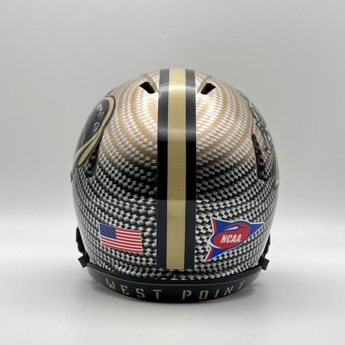 Army Black Knights CUSTOM 2-Tone Hydro-Dipped Mini Football Helmet 2 - Picture 3 of 3