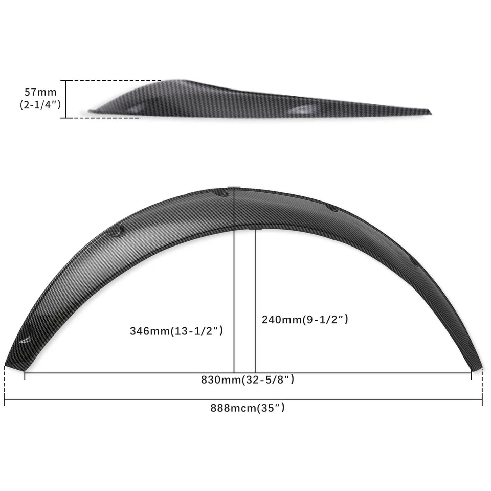 For Mazda Miata MX-5 3 6 Fender Flares Mudguard Wheel Cover Protect CARBON FIBER Foto 2 de 4