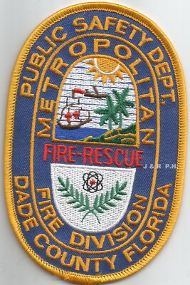 Metro Dade County  Fire Dept., Florida (3.25'' x 5'' size) fire patch
