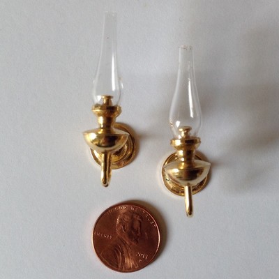 Rare, 1:12 scale Clare-Bell Brass NON-working Dollhouse ... Rare, 1:12 scale Clare-Bell Brass NON-working Dollhouse ... on Brass Wall Sconces Non Electric Heaters id=44995