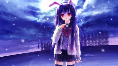 Anime girls touhou reisen udongein inaba animal ears Play Gaming Mat Desk