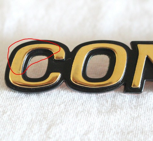 1995 - 1996 LINCOLN "CONTINENTAL" 24K GOLD PLATED REAR EMBLEM A - F50Y5442528B - Picture 3 of 4