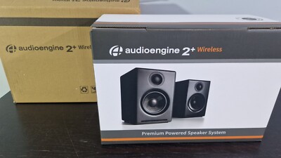 Audioengine A2+ Bluetooth Regallautsprecher Paar - Schwarz - BRANDNEU & VERSIEGELT
