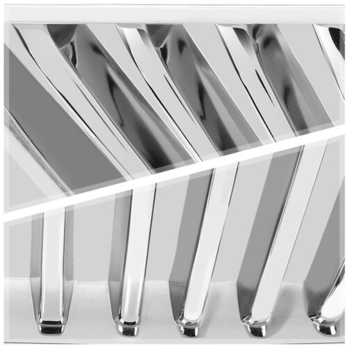 For 1999-2004 Ford Mustang{VERTICAL-BAR}Glossy Chrome Upper Bumper Grille Grill - Bild 2 von 4