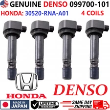 GENUINE DENSO x4 Ignition Coils For 2006-2011 Honda Civic 1.8L I4, 099700-101