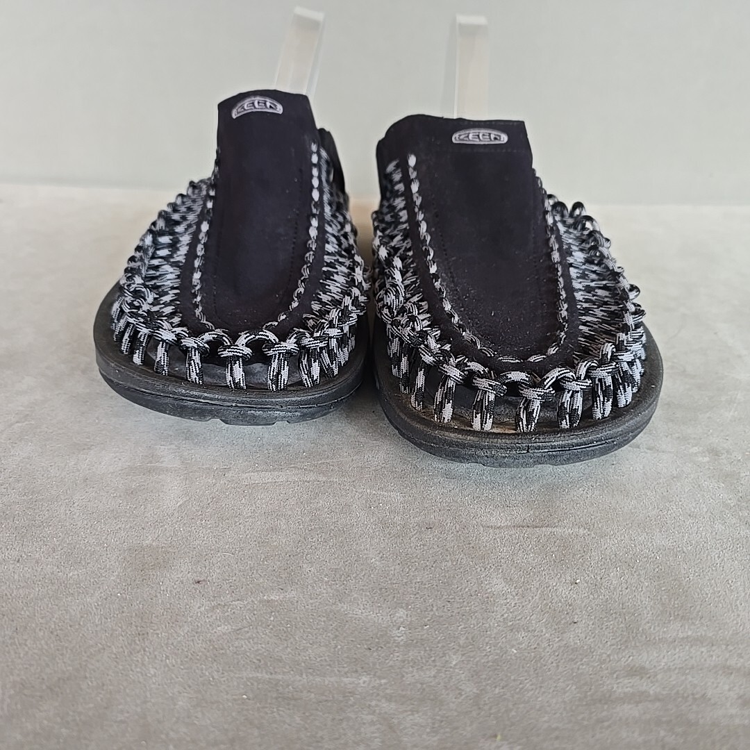 Sandali Keen Uneek neri in corda intrecciata mulo slide da uomo US14 EU47 5