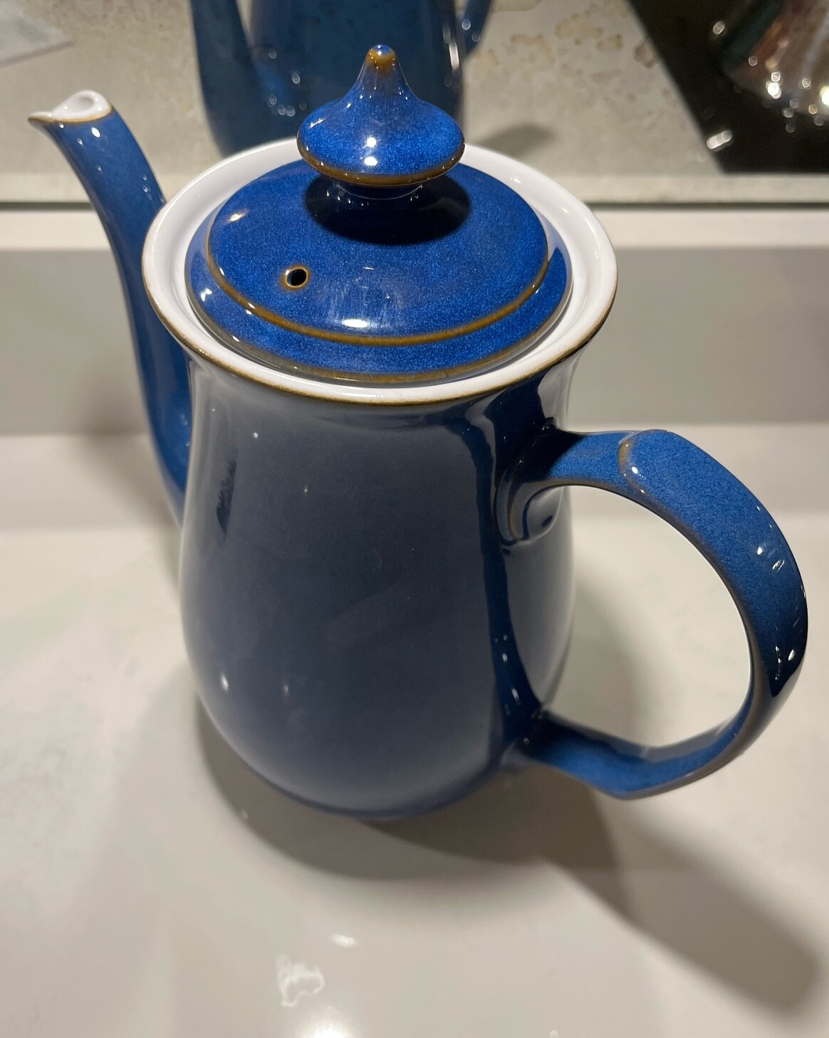 Denby Imperial Blue 2 pint Teapot/Coffee Pot eBay
