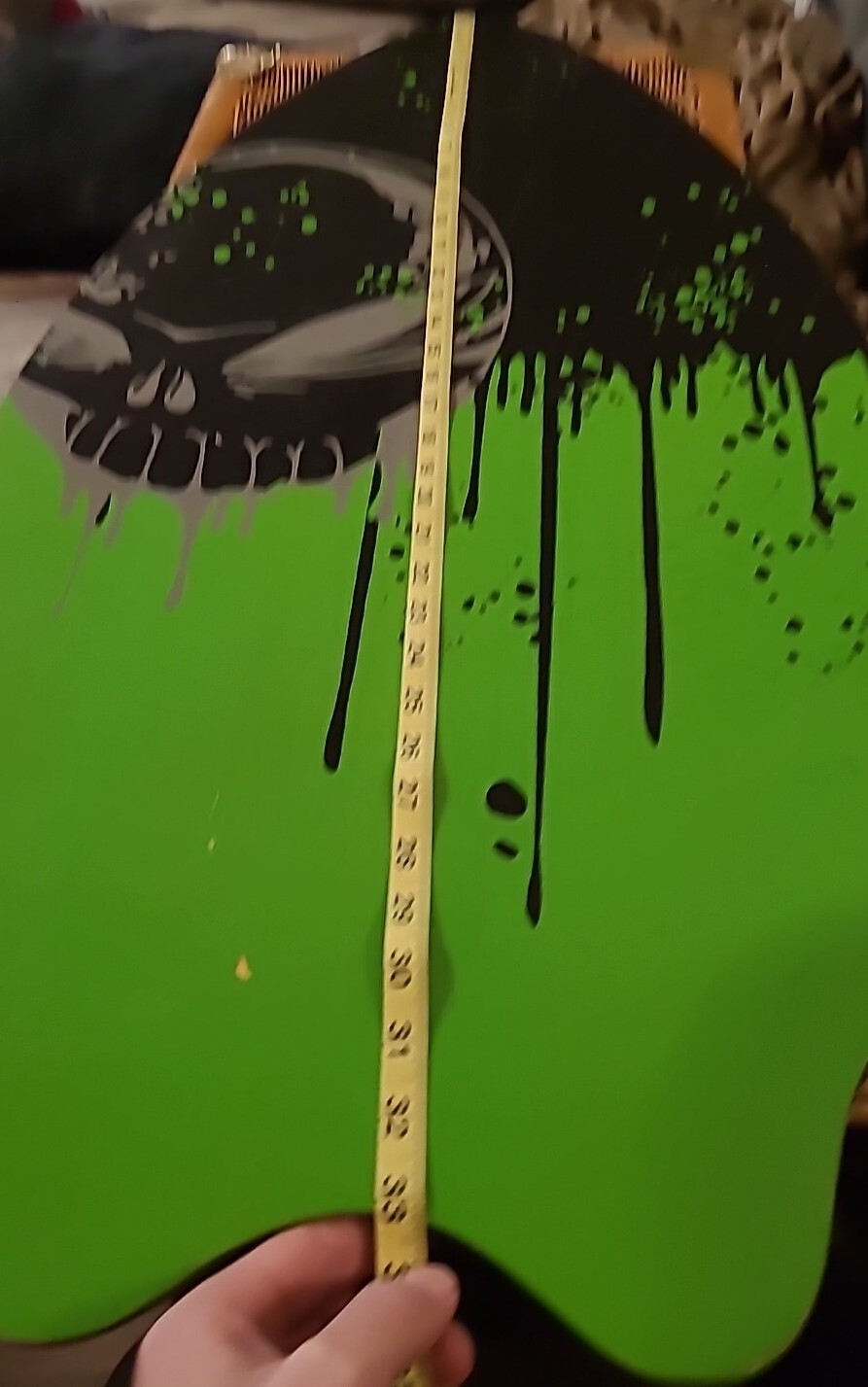 Skim Lizard Skim Board Bright Colorful Green Skull Boogie Board Beach 20"/36"