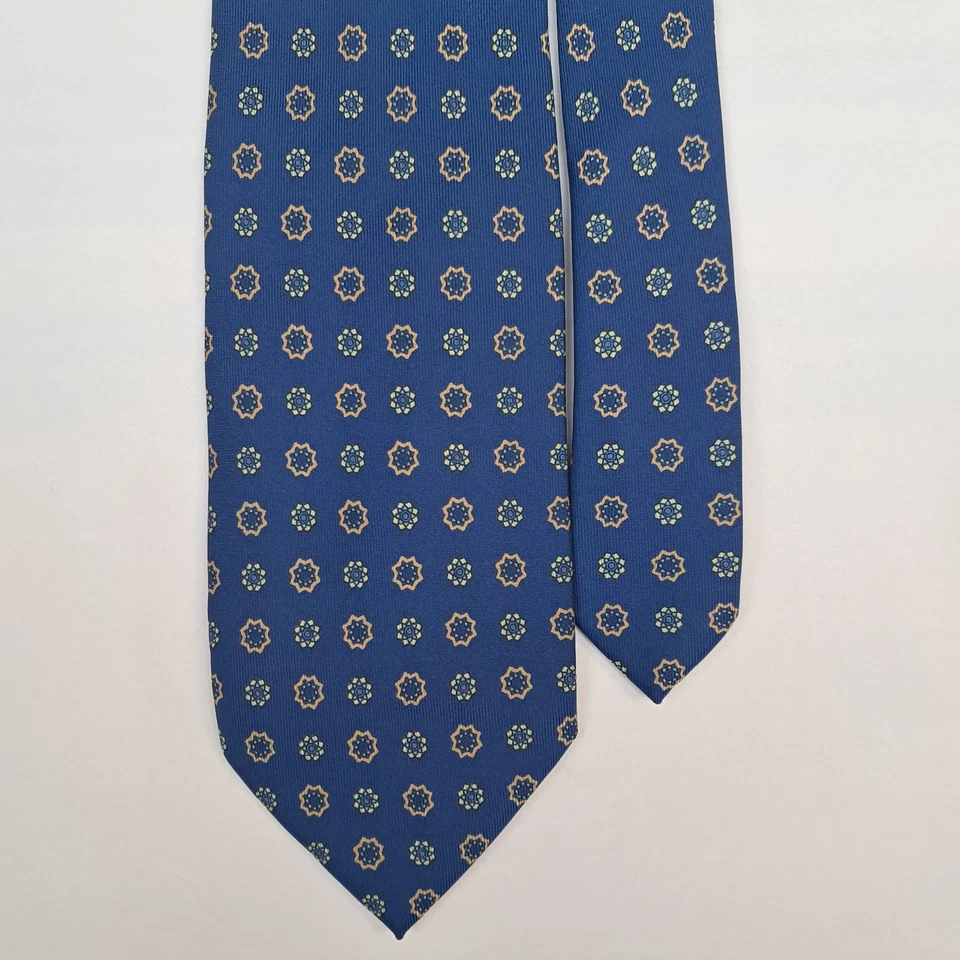 Cravatta Marinella in pura seta blu 151x9cm da uomo - Bild 1 von 4