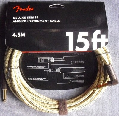 Fender  Kabel Deluxe Instrument Cable 4,5 m Tweed, angled