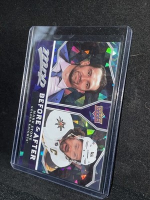 22021-22 MARK STONE UPPER DECK UD MVP BA-14 BEFORE AND AFTER ICE SP CARD VEGAS