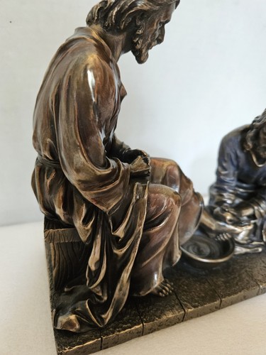 JESUS ​​WASHING THE FEET OF THE DISCIPLES OF VERONESE Statue Cast Bronze Figure - Picture 6 of 19