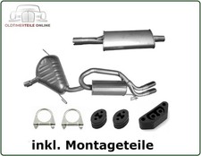Auspuff Set Fiat Barchetta 1.8 16V 130PS BJ 1995 bis 2000 Mitteltopf + Endtopf