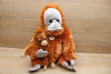 Wild Republic National Zoo Washington DC Orangutan Mom Baby 12" Plush Monkey