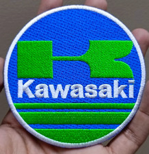 Kawasaki Logo Iron On Patch - Sew Patch - Embroidered Patch 3.7" x 3.7"