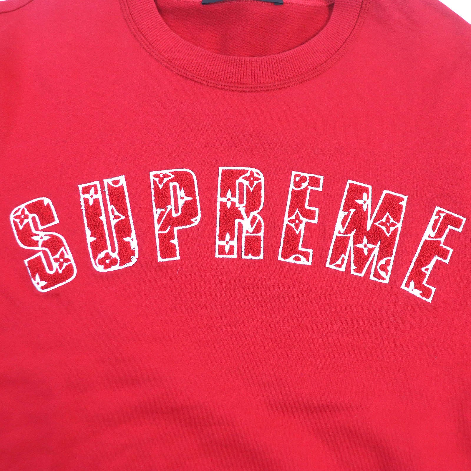 Great LOUIS VUITTON×Supreme sweat Monogram logo embroidery Red cotton mens ... thumbnail 4