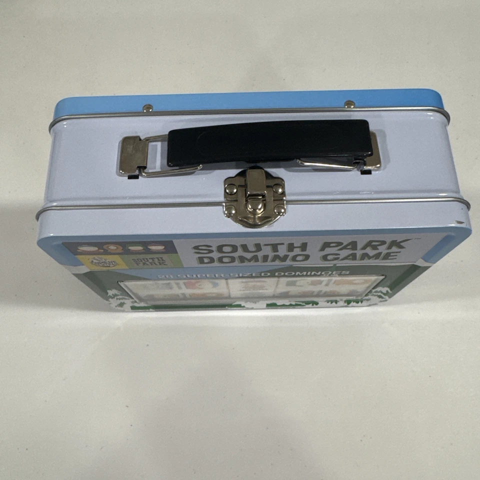 Vtg South Park Domino Game - 28 Super-Sized Dominoes With Tin Lunchbox Case - Image 2 of 4