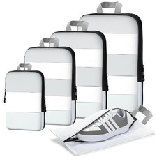 XBLGX Compression Packing Cubes, 5-Piece Set Travel Organizer 5 Set, White