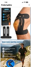 TASZOOS Knee Kinesiology Tape Black Waterproof Breathable Latex-Free 14pcs