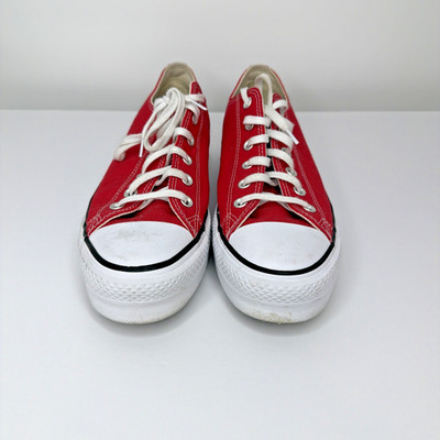 Converse Chuck Taylor Red Canvas Low Top All Star Sneakers Men s 9 Women s 11