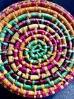 East African or Mexico High Colors Hand made 11x11x3 coiled palm leaves raffia — photo 5