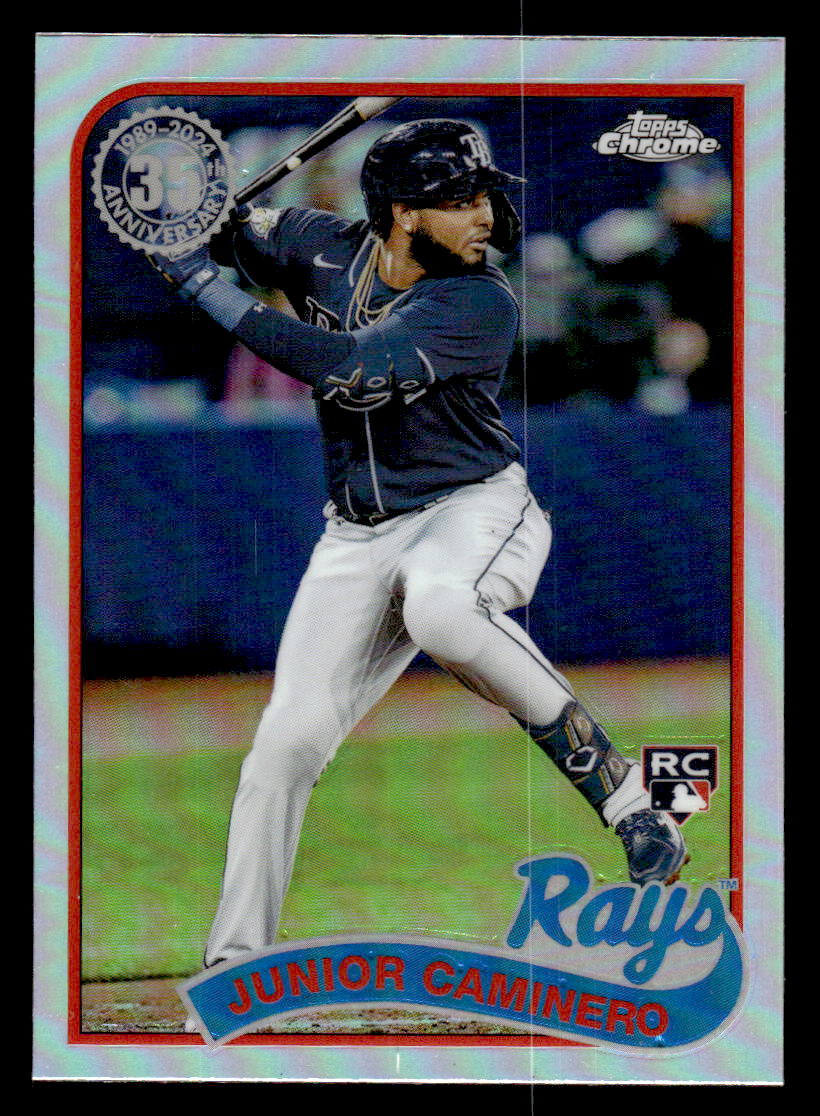 2024 Topps Chrome #89CB-15 Junior Caminero 1989 Rookie Refractor RAYS
