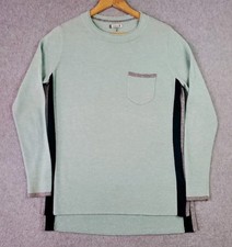 Smartwool Sweater Women's Med Shadow Pine Green (Lt Blue/Green) L/S Wool Blend