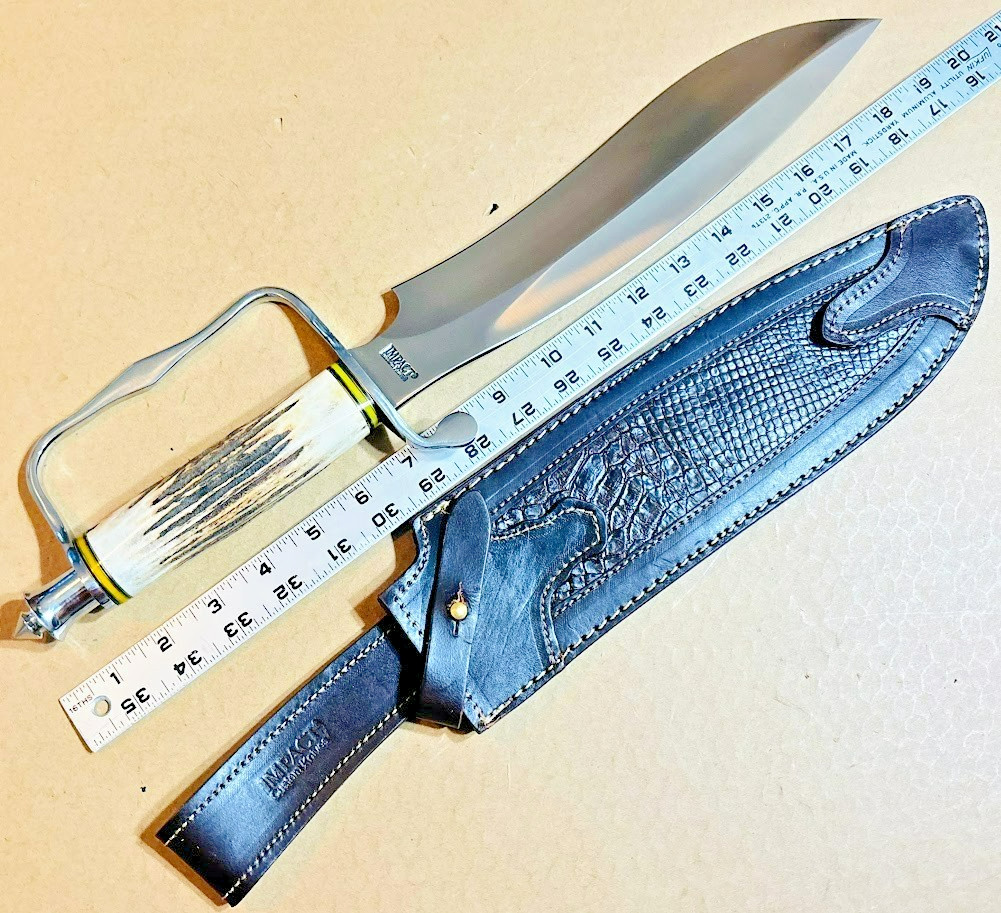 Impact Cutlery Custom Made 19" SASQUATCH BOWIE KNIFE UNUSED Handmade Rare Knives