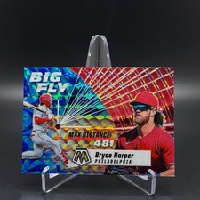 2021 Panini Mosaic Big Fly Bryce Harper #BF4 Reactive Blue Prizm Phillies #/99