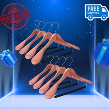 8-Pack American Red Cedar Wooden Hangers   Wide Shoulder Suit  Coat Hangers