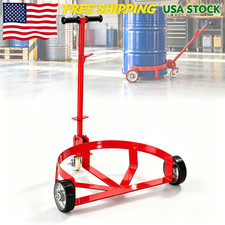 55 Gallon Drum Dolly 1,200 LBS Heavy Duty Q235 Steel Oil Barrel Cart Garage red