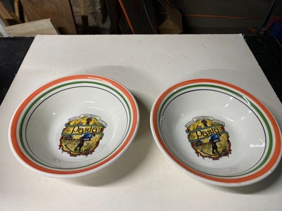 2 Vintage Himark Buona San Remo Italia Pasta Spaghetti Serving Bowls Italy 10'' W