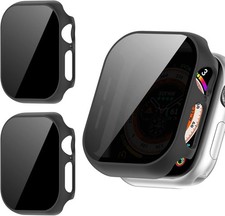 2 Pack Screen Protector Case for Apple Watch Series 11/10 46mm Anti-Peeping