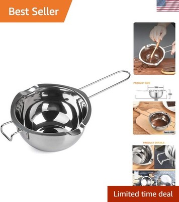 Elegant Stainless Steel Double Boiler Pot for Melting Chocolate & Candles 480ML