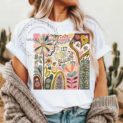 Let Kindness Bloom Boho Floral Comfort Tee