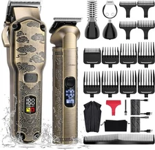 Professional Hair Clippers for Men Beard Trimmer Clippers and Trimmer Set Wat...