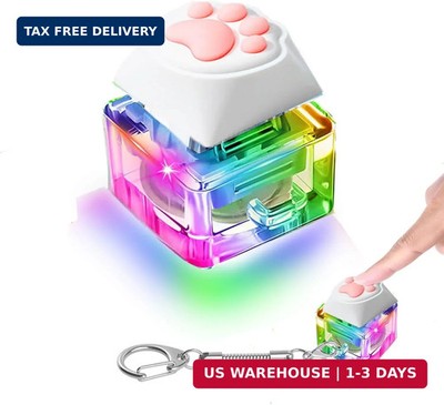 Keyboard Fidget Keychain Sensory Toys, Fidget Clicker for Stress Relief ADHD Aut