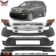 Front Bumper Cover & Head Light Assembly For 2011-2015 Ford Explorer
