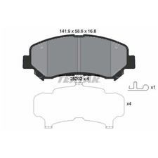 Satz Bremsbeläge Bremsklötze vorne für Suzuki Kizashi FR | 23918942