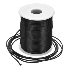 Nylon Satin Cord 2mm, 109 Yard Nylon String for Bracelet Black