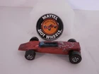 Vintage Hot Wheels Redline 1969 LOTUS Turbine, w/Button, Red, Pitting on rear