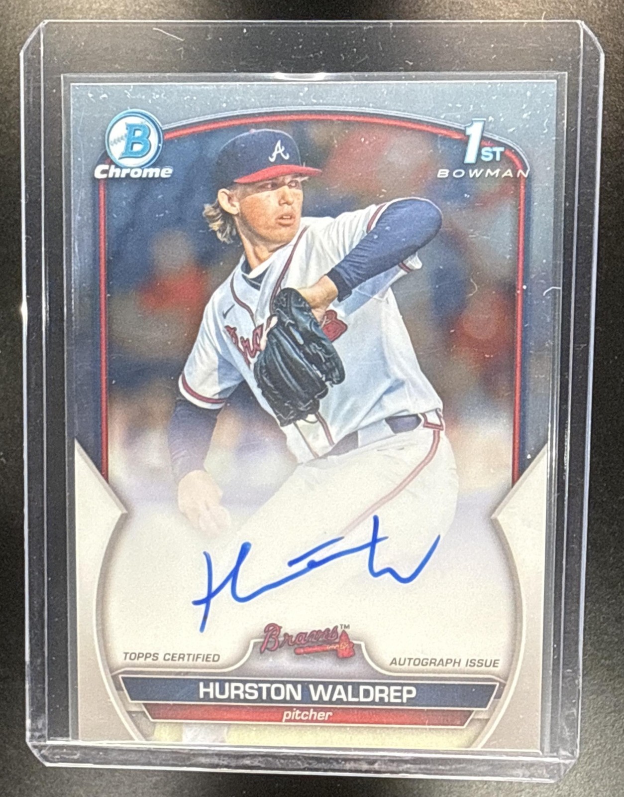 2023 Bowman Draft Hurston Waldrep #CDA-HWA Chrome Auto 1st Prospect