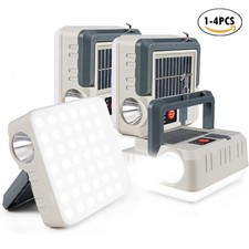 USB Solar Portable LED Flashlight Rechargeable Camping Tent Light Lantern Lamp