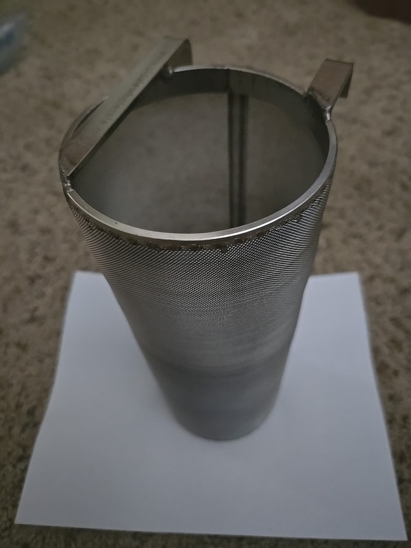 Stainless Steel Beer Hopper Filter 300 Micron Mesh 4x10in 