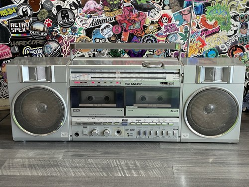 Sharp GF-500E Stereo Radio Tape Recorder Retro Boombox Ghettoblaster ...