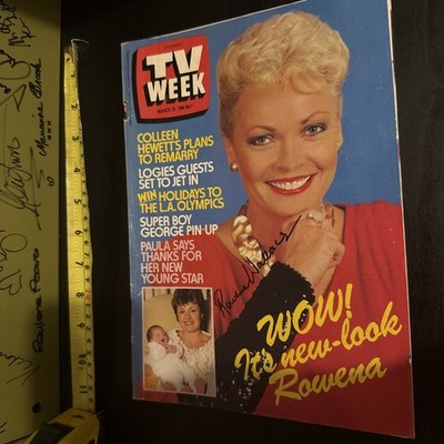 Rowena Wallace Original 1984 TV Week Magazin handsigniert Gefangenenzelle H