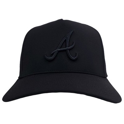Atlanta Braves Mitchell & Ness MLB Pro Fit Snapback Hat Cap 3D Logo Black New