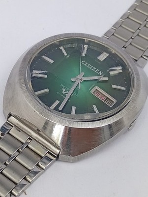 Citizen V2 Eagle 4-385322   21 Jewels Automatic  Green Dial Day Date Men's Watch